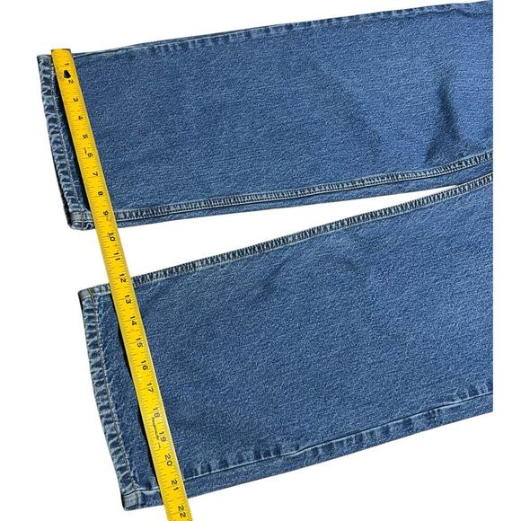 Vintage Timberland Men’s Blue Denim Jeans - 5 Pocket Straight Leg - size 32 - Picture 8 of 10
